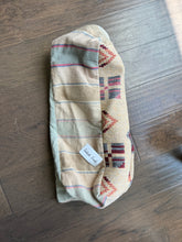 Load image into Gallery viewer, Vintage Turkish Neutral and Maroon Pouf