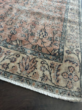 Load image into Gallery viewer, Vintage Turkish Blush and Ivory Runner Rug