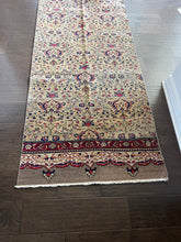 Load image into Gallery viewer, Vintage Turkish Cranberry and Khaki Runner Rug