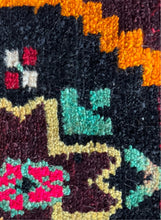 Load image into Gallery viewer, Vintage Turkish Eggplant and Orange Ruggie Rug