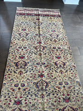 Load image into Gallery viewer, Vintage Turkish Cranberry and Khaki Runner Rug