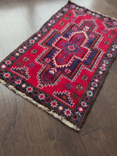 Load and play video in Gallery viewer, Vintage Turkish Red Accent Rug