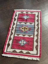 Load image into Gallery viewer, Vintage Turkish Kilim Aztec Rug