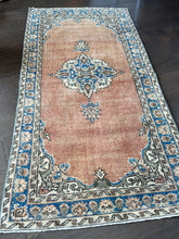 Load image into Gallery viewer, Vintage Turkish Orange and Blue Rug