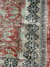 Load image into Gallery viewer, Vintage Turkish Brick, Ivory and Charcoal Runner Rug