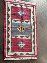 Load image into Gallery viewer, Vintage Turkish Kilim Aztec Rug
