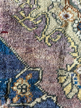 Load image into Gallery viewer, Vintage Turkish Purple and Blue Ruggie Rug