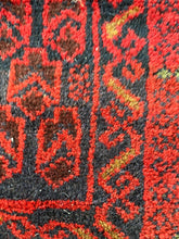 Load image into Gallery viewer, Vintage Turkish Red and Navy Accent Rug