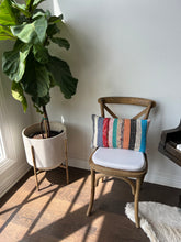 Load image into Gallery viewer, Vintage Turkish Lumbar Stripe Rug Pillow