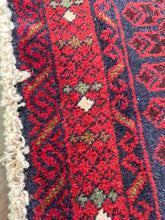 Load image into Gallery viewer, Vintage Turkish Red and Navy Accent Rug