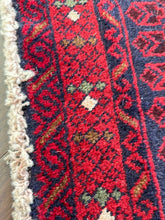 Load image into Gallery viewer, Vintage Turkish Red and Navy Accent Rug