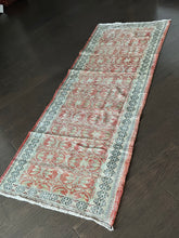 Load image into Gallery viewer, Vintage Turkish Brick, Ivory and Charcoal Runner Rug