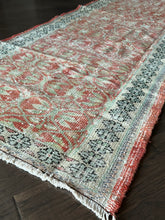 Load image into Gallery viewer, Vintage Turkish Brick, Ivory and Charcoal Runner Rug