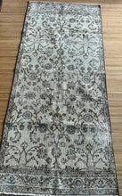 Load image into Gallery viewer, Vintage Turkish Ivory and Blue Runner Rug
