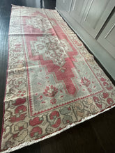 Load image into Gallery viewer, Vintage Turkish Ecru and Faded Red Runner Rug

