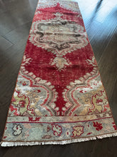 Load image into Gallery viewer, Vintage Turkish Maroon Mini Runner Rug
