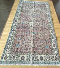 Load image into Gallery viewer, Vintage Turkish Mulberry and Teal Area Rug
