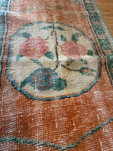 Load image into Gallery viewer, Vintage Turkish Orange and Teal Accent Rug
