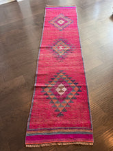 Load image into Gallery viewer, Vintage Turkish Pink, Purple, Orange Herki Runner Rug
