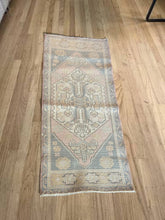 Load image into Gallery viewer, Vintage Turkish Faded Mini Runner Rug
