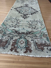 Load image into Gallery viewer, Vintage Turkish Neutral and Brown Runner Rug
