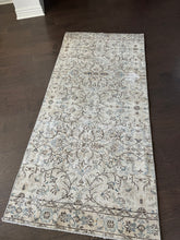 Load image into Gallery viewer, Vintage Turkish Ecru with Blue Runner Rug
