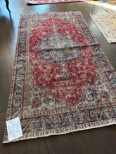 Load image into Gallery viewer, Vintage Turkish Navy, Crimson Accent Rug
