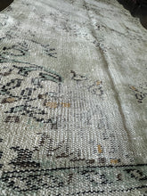 Load image into Gallery viewer, Vintage Turkish Faded Neutral Green and Yellow Runner Rug
