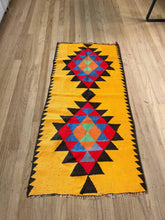 Load image into Gallery viewer, Vintage Turkish Yellow Kilim Runner Rug
