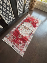 Load image into Gallery viewer, Vintage Turkish Brick and Ecru Faded Accent Rug
