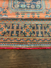 Load image into Gallery viewer, Vintage Orange and Blue Turkish Runner Rug
