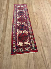 Load image into Gallery viewer, Vintage Turkish Ruby Red 5 Medallion Runner Rug
