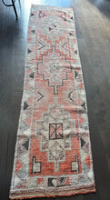 Load image into Gallery viewer, Vintage Coral and Black Turkish Rug
