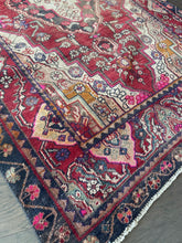 Load image into Gallery viewer, Vintage Maroon, Gray and Ecru Turkish Area Rug
