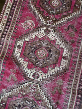 Load image into Gallery viewer, Vintage Raspberry and Chocolate Turkish Runner Rug
