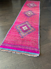 Load image into Gallery viewer, Vintage Turkish Pink, Purple, Orange Herki Runner Rug
