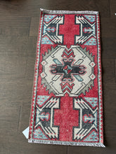 Load image into Gallery viewer, Vintage Turkish Red, Ivory and Black Ruggie Rug
