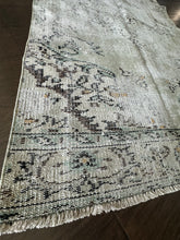 Load image into Gallery viewer, Vintage Turkish Faded Neutral Green and Yellow Runner Rug
