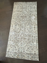 Load image into Gallery viewer, Vintage Turkish Ecru with Blue Runner Rug
