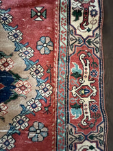 Load image into Gallery viewer, Vintage Turkish Brick and Navy Runner Rug
