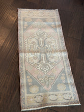 Load image into Gallery viewer, Vintage Turkish Faded Mini Runner Rug
