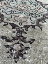 Load image into Gallery viewer, Vintage Turkish Neutral and Brown Runner Rug
