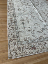 Load image into Gallery viewer, Vintage Turkish Faded Neutral and Green Runner Rug
