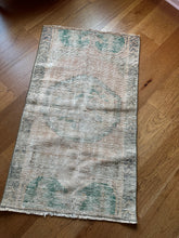 Load image into Gallery viewer, Vintage Turkish Faded Rust and Green Ruggie Rug
