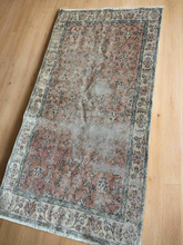 Load image into Gallery viewer, Vintage Turkish Blush and Ivory Runner Rug
