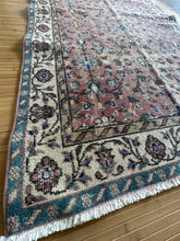 Load image into Gallery viewer, Vintage Turkish Mulberry and Teal Area Rug
