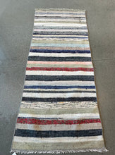 Load image into Gallery viewer, Vintage Rainbow Turkish Runner Rug
