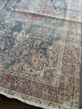 Load image into Gallery viewer, Vintage Faded Gray and Brick Turkish Accent Rug
