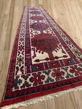 Load image into Gallery viewer, Vintage Turkish Ruby Red 5 Medallion Runner Rug
