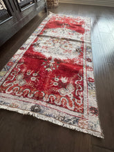 Load image into Gallery viewer, Vintage Turkish Brick and Ecru Faded Accent Rug
